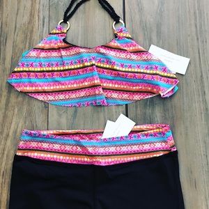 NWT California Kisses Aztec Black Dance Set CXL